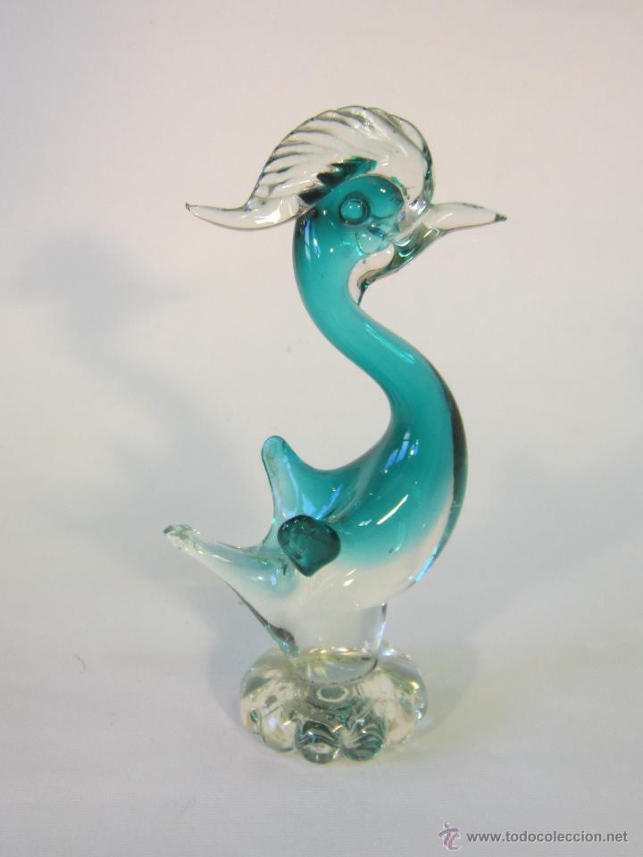 Antig&uuml;edades: FIGURA DE GALLO EN CRISTAL DE MURANO - Foto 4