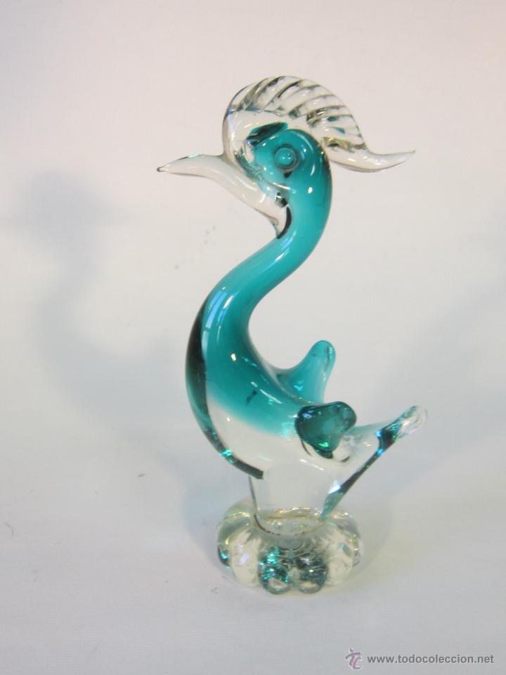 Antig&uuml;edades: FIGURA DE GALLO EN CRISTAL DE MURANO - Foto 5