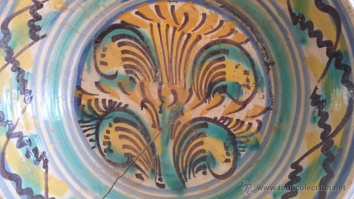 Antigüedades: antiguo lebrillo de triana , pintado a mano - Foto 2 - 47096196