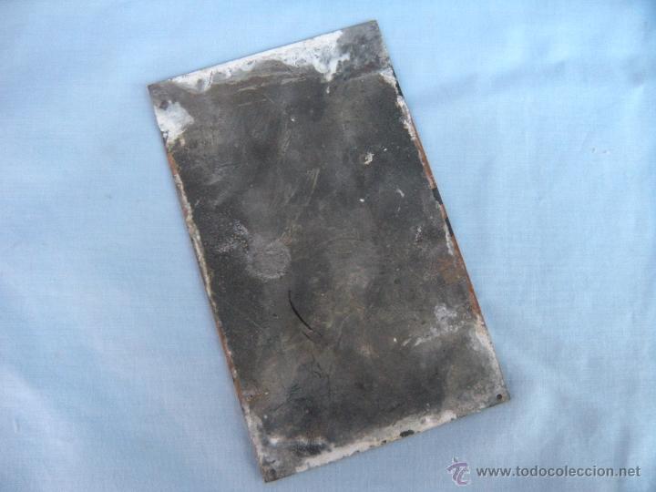 Antig&uuml;edades: ANTIGUA CHAPA DE BRONCE CORAZ&Oacute;N DE JES&Uacute;S - Foto 5