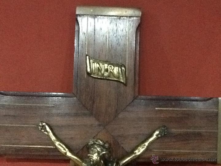 Antig&uuml;edades: Crucifijo bronce y madera, - Foto 2