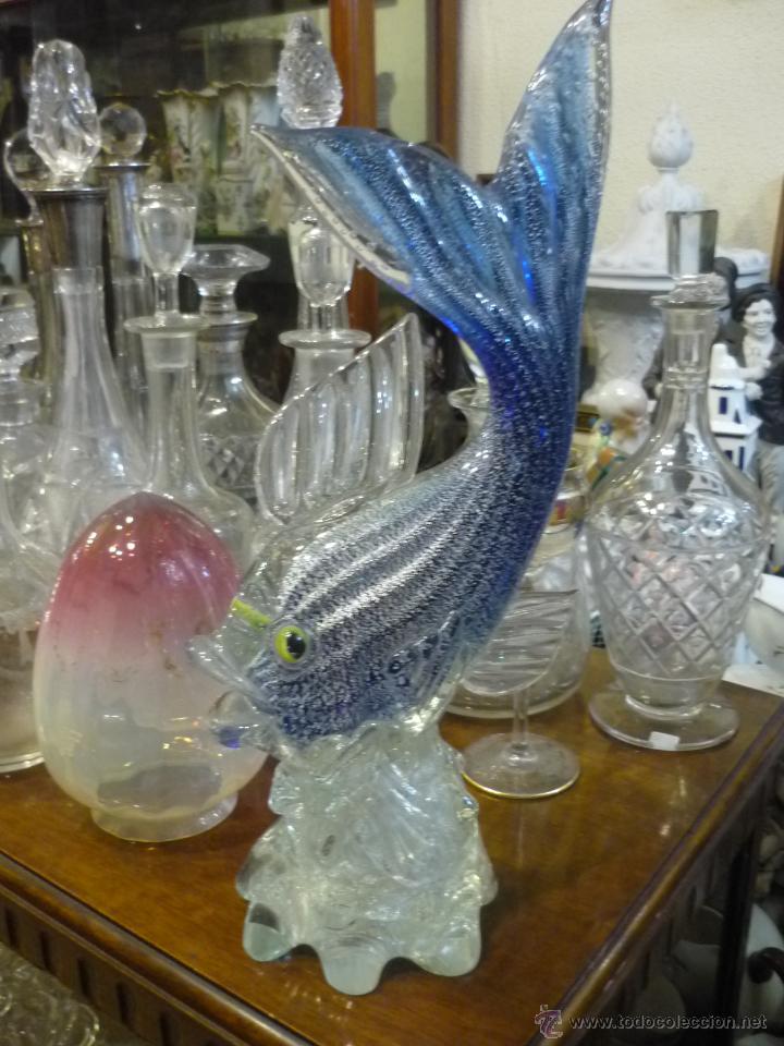 Antig&uuml;edades: Pareja de peces de cristal de Murano - Foto 2