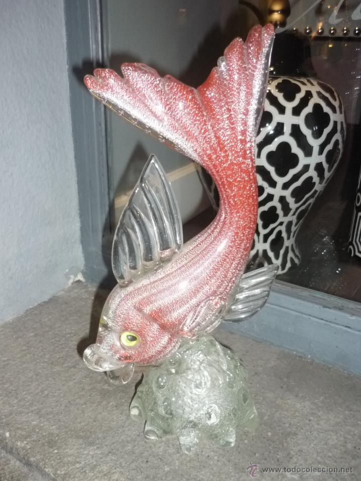 Antig&uuml;edades: Pareja de peces de cristal de Murano - Foto 8