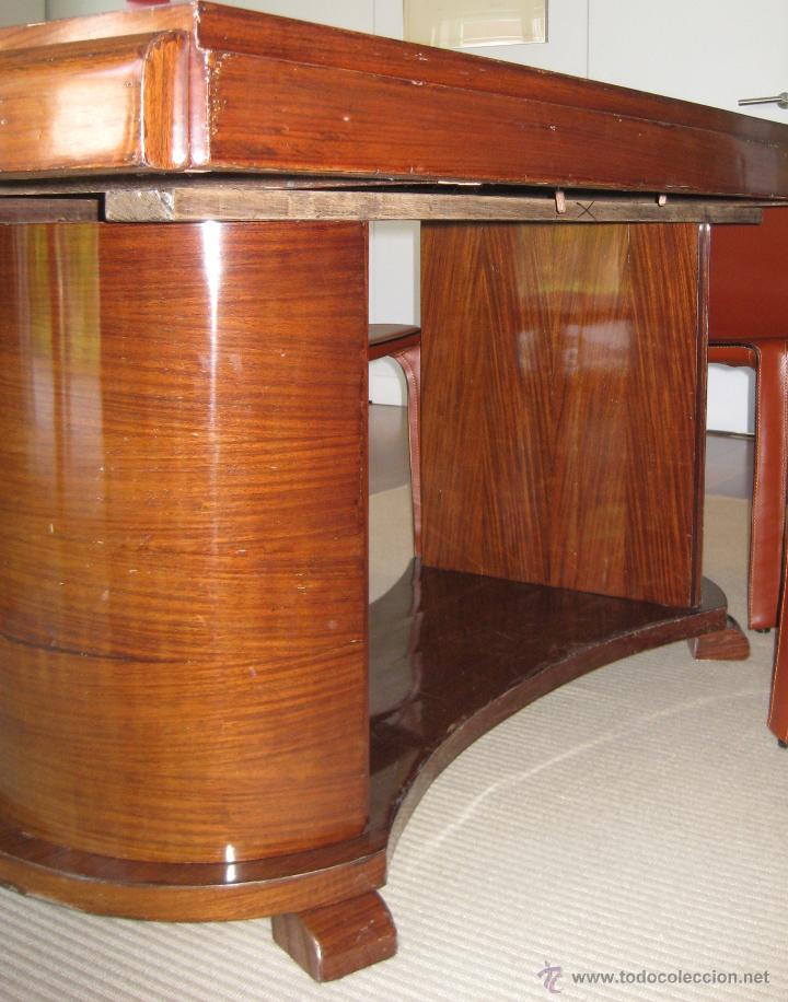 Antig&uuml;edades: GRAN MESA DE COMEDOR ART DECO EN MADERA DE PALISANDRO - Foto 7