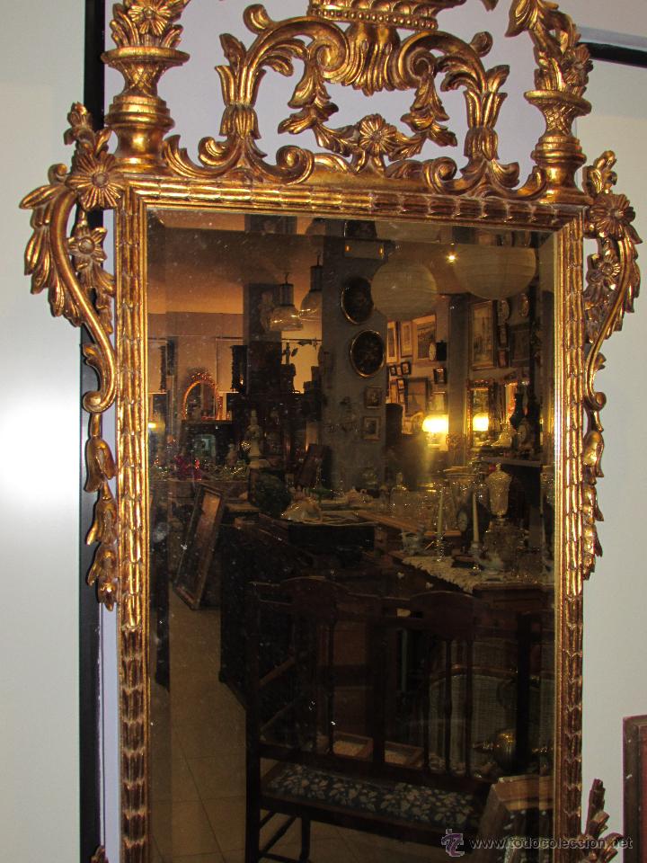 Antig&uuml;edades: MUY BONITO ESPEJO DE MADERA - Foto 2