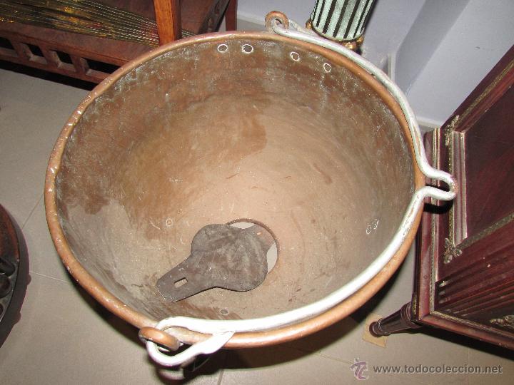 Antig&uuml;edades: ENORME OLLA-BALANZA ANTIGUA DE COBRE - Foto 3