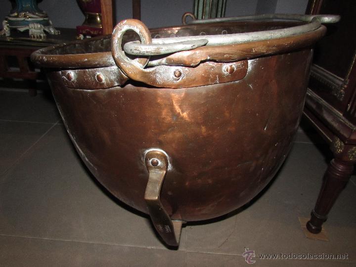 Antig&uuml;edades: ENORME OLLA-BALANZA ANTIGUA DE COBRE - Foto 5