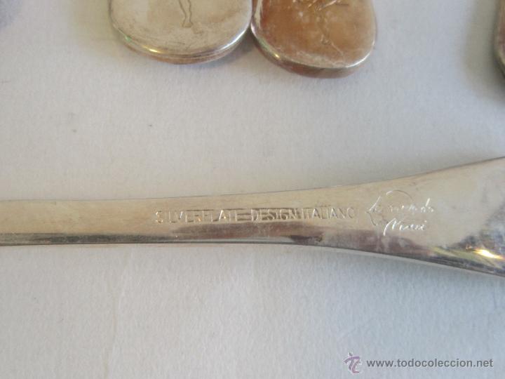 Antig&uuml;edades: 4 CUBIERTOS BA&Ntilde;ADOS EN PLATA DE LEY - Foto 2