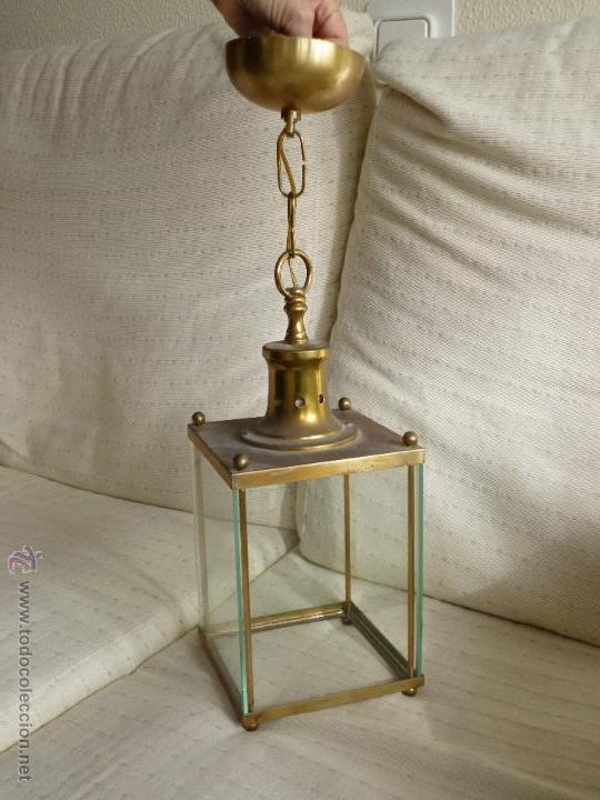 Antig&uuml;edades: L&aacute;mpara bronce dorado - Foto 1