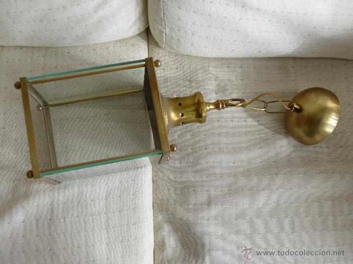 Antig&uuml;edades: L&aacute;mpara bronce dorado - Foto 2