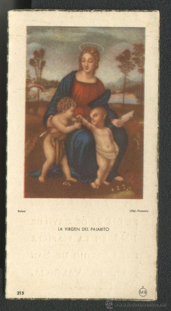 Antig&uuml;edades: LA VIRGEN DEL PAJARITO - RECUERDO PRIMERA COMUNION 1948