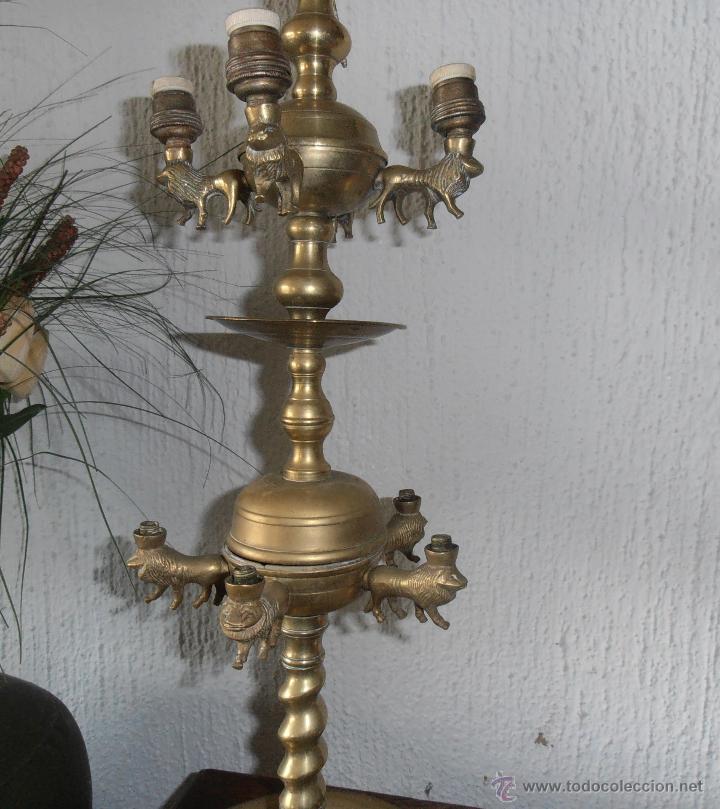 Antig&uuml;edades: CANDIL DOBLE, DE COMBUSTION A ACEITE, ELECTRIFICADO - Foto 4