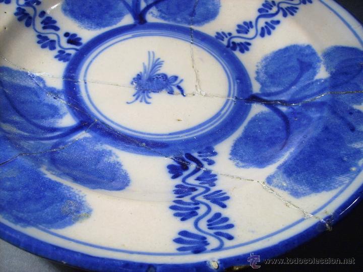 Antig&uuml;edades: PLATO  CER&Aacute;MICA  DE  MANISES  XIX - Foto 5