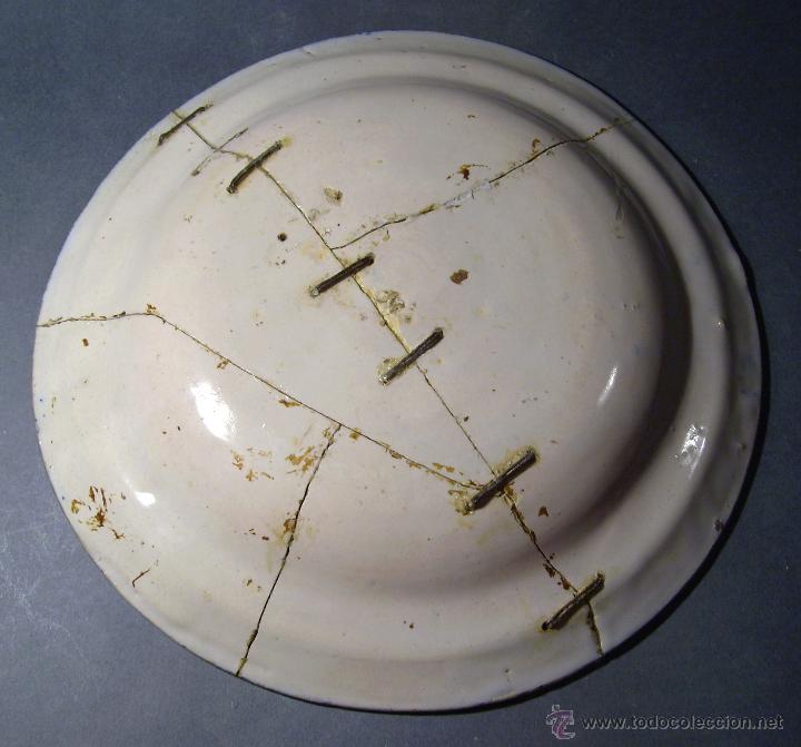 Antig&uuml;edades: PLATO  CER&Aacute;MICA  DE  MANISES  XIX - Foto 6