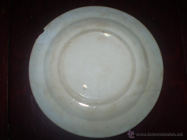 Antig&uuml;edades: PLATO LLANO DE LOZA - Foto 2