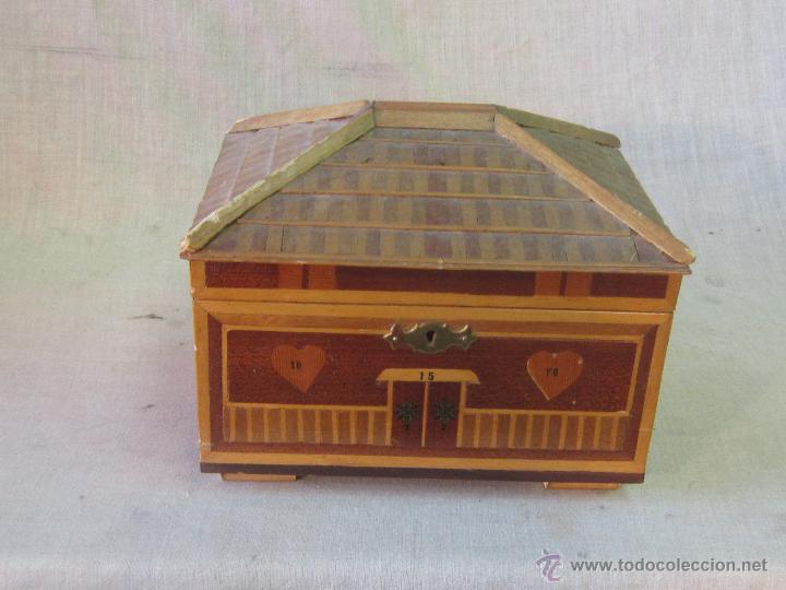 Antig&uuml;edades: CAJA JOYERO EN MADERA CON MARQUETERIA - Foto 2