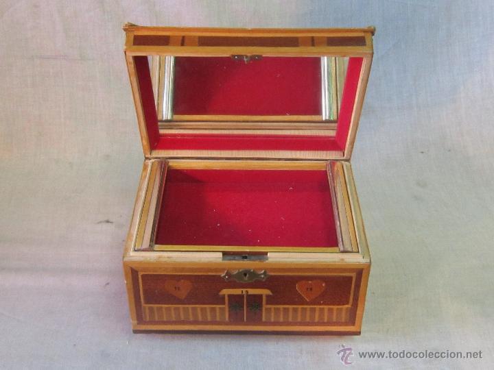 Antig&uuml;edades: CAJA JOYERO EN MADERA CON MARQUETERIA - Foto 4