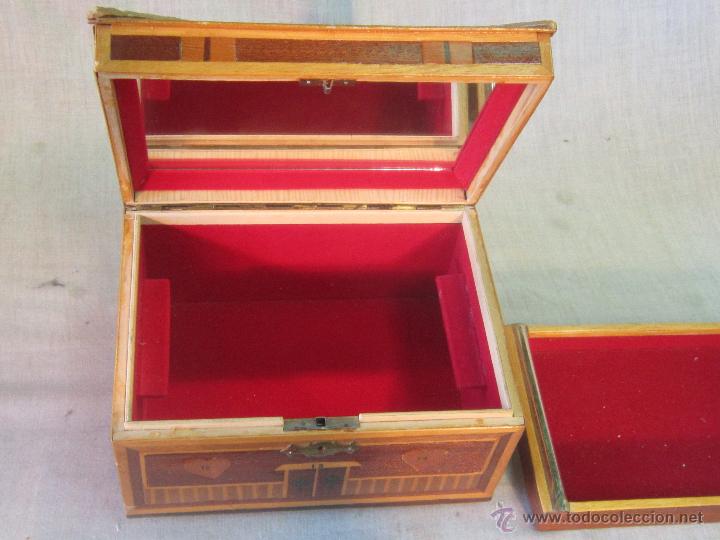 Antig&uuml;edades: CAJA JOYERO EN MADERA CON MARQUETERIA - Foto 6