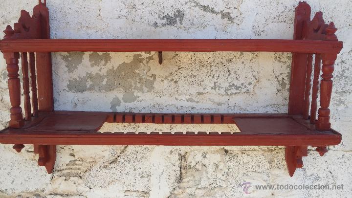 Antig&uuml;edades: antigua platera en madera, - Foto 2