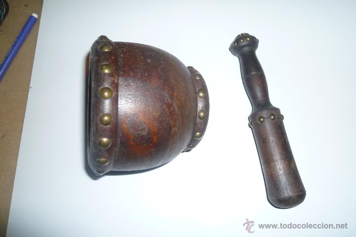 Antig&uuml;edades: Mortero de madera - Foto 1