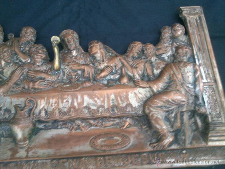 Antig&uuml;edades: PLACA CHAPA EN RELIEVE ULTIMA CENA DE JESUS - Foto 5