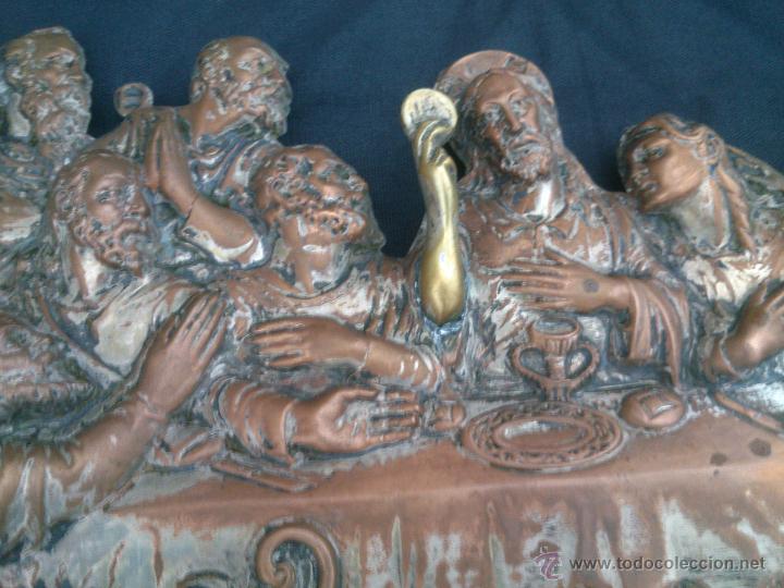 Antig&uuml;edades: PLACA CHAPA EN RELIEVE ULTIMA CENA DE JESUS - Foto 6