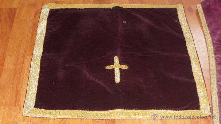Antig&uuml;edades: CASULLA TERCIOPELO MORADO - Foto 8