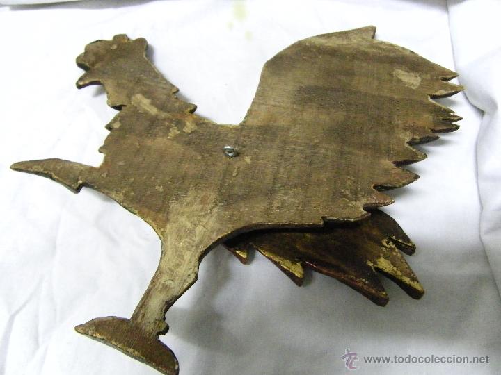 Antiques: GALLO DECORACION, EN MADERA- ANTIGUO