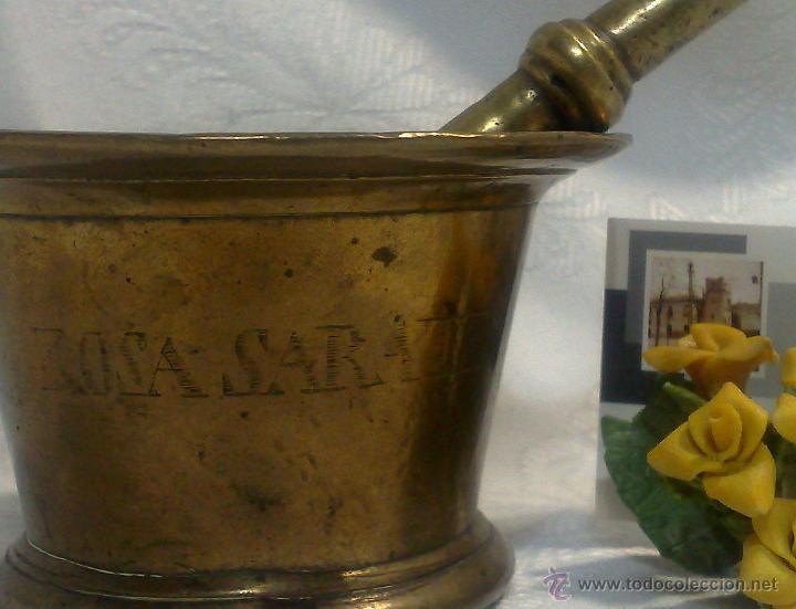 Antig&uuml;edades: ANTIGUO ALMIREZ EN BRONCE, FIRMADO, - Foto 3
