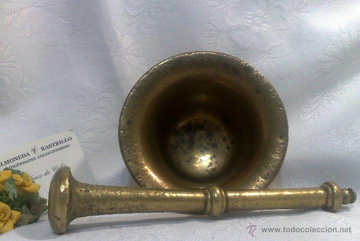 Antig&uuml;edades: ANTIGUO ALMIREZ EN BRONCE, FIRMADO, - Foto 8