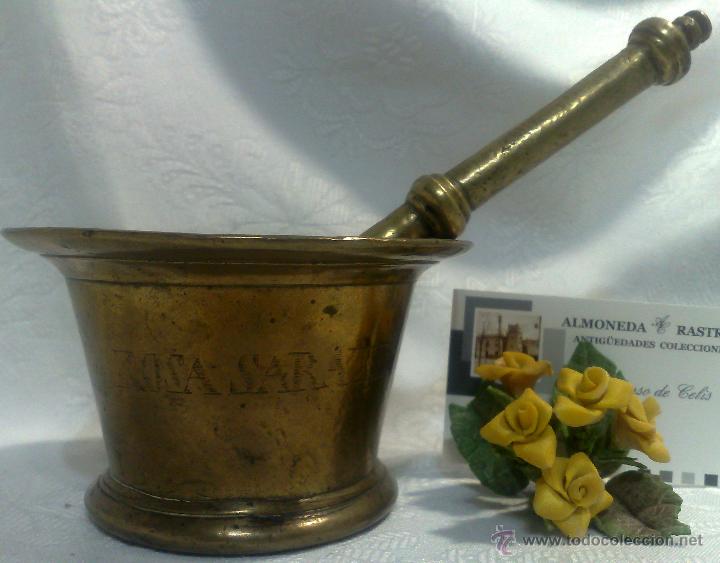 Antig&uuml;edades: ANTIGUO ALMIREZ EN BRONCE, FIRMADO, - Foto 11