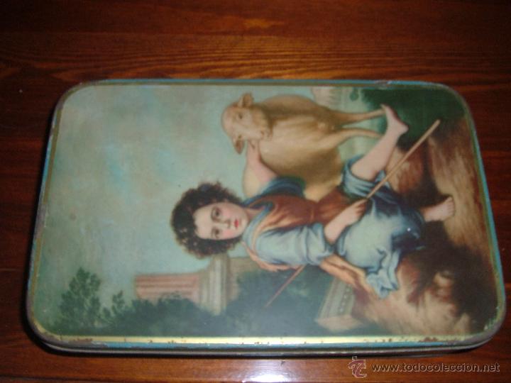 Antig&uuml;edades: Caja de lata de Membrillo - Foto 1