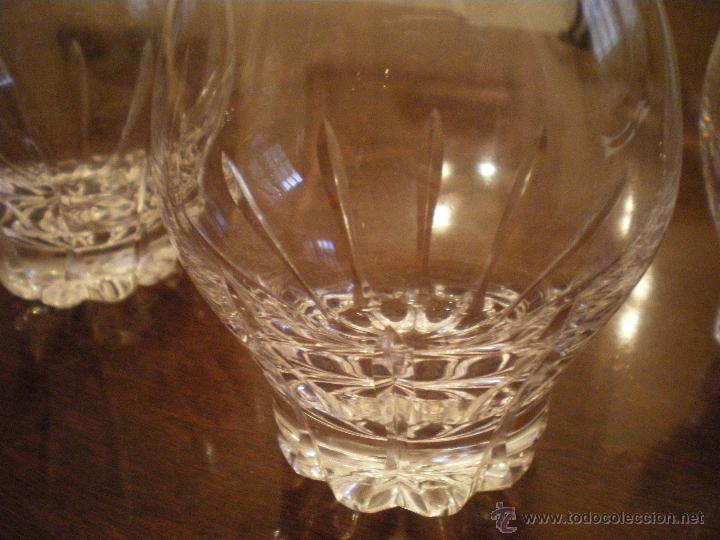Antig&uuml;edades: copas de co&ntilde;ac de cristal tallado - Foto 3