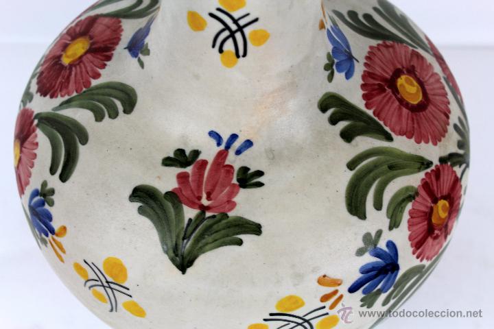Antigüedades: JARRON EN CERAMICA DE TALAVERA (ESPAÑA). PINTADO A MANO. ALTURA: 51 CM. - Foto 4 - 47591586