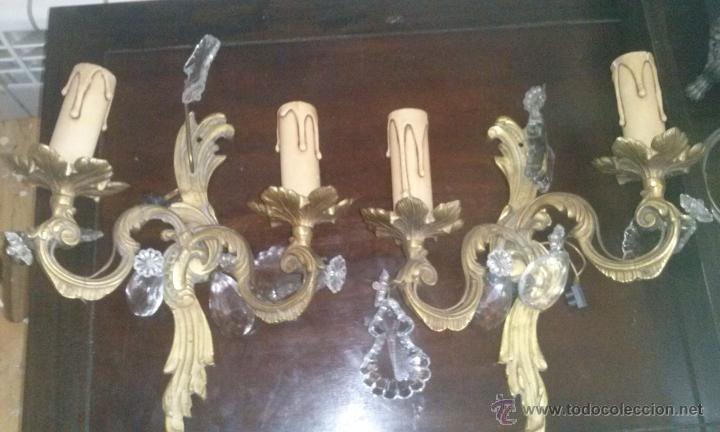 Antig&uuml;edades: antiguos 2 apliques con lagrimas - Foto 1