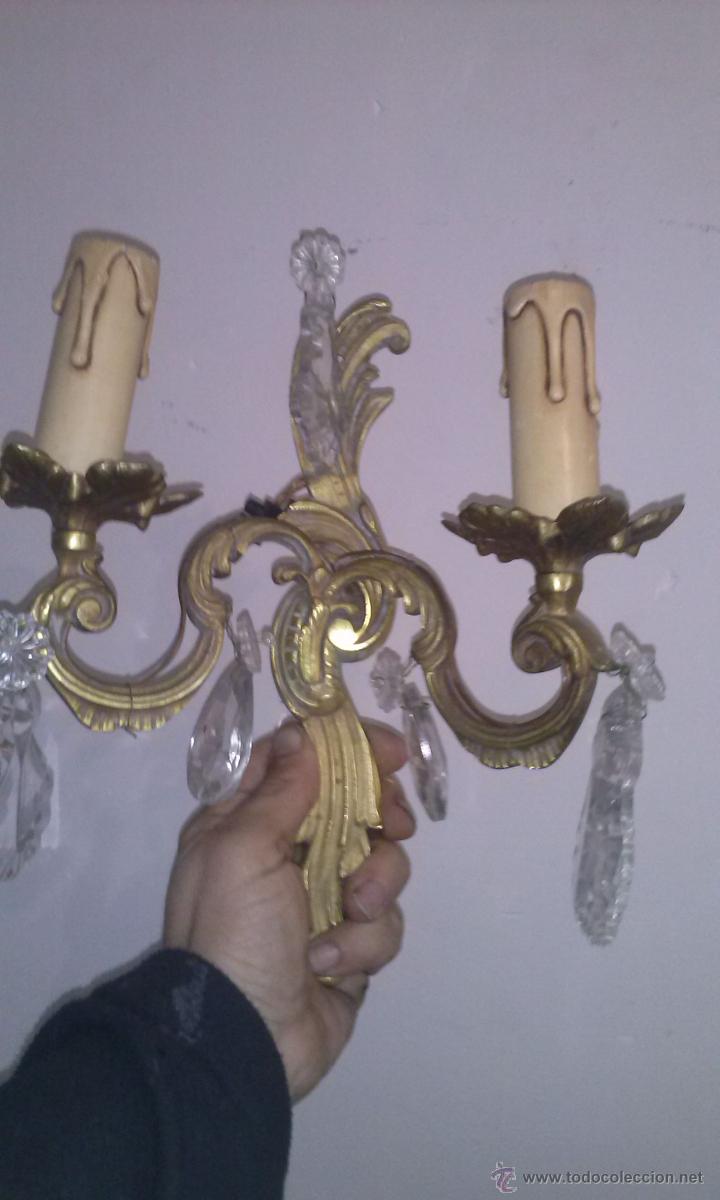 Antig&uuml;edades: antiguos 2 apliques con lagrimas - Foto 2