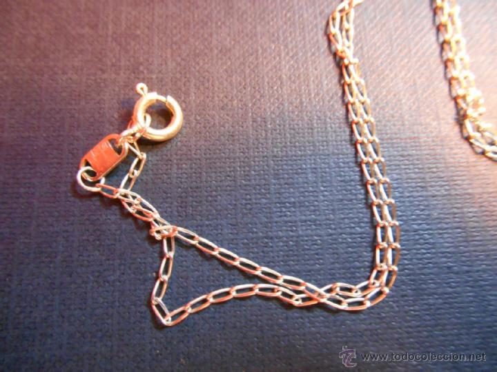 Antig&uuml;edades: CADENA DE PLATA CONTRASTADA CON CORAZON EN AMBAR - Foto 2