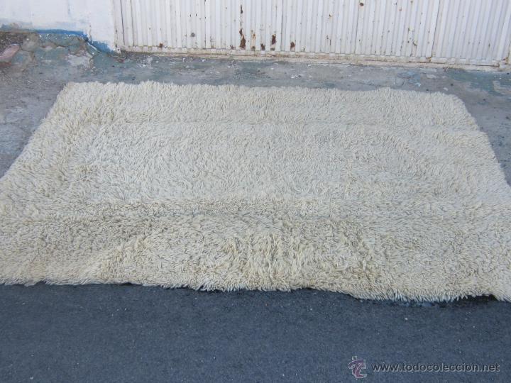 Antig&uuml;edades: ORIGINAL ALFOMBRA DE POMPONES DE LANA - Foto 5