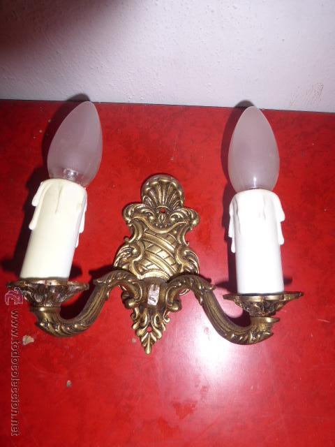Antig&uuml;edades: APLIQUE DE PARED DE BRONCE ANTIGUO - Foto 2