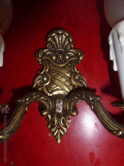 Antig&uuml;edades: APLIQUE DE PARED DE BRONCE ANTIGUO - Foto 3
