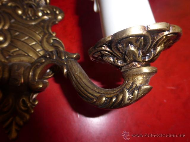 Antig&uuml;edades: APLIQUE DE PARED DE BRONCE ANTIGUO - Foto 4