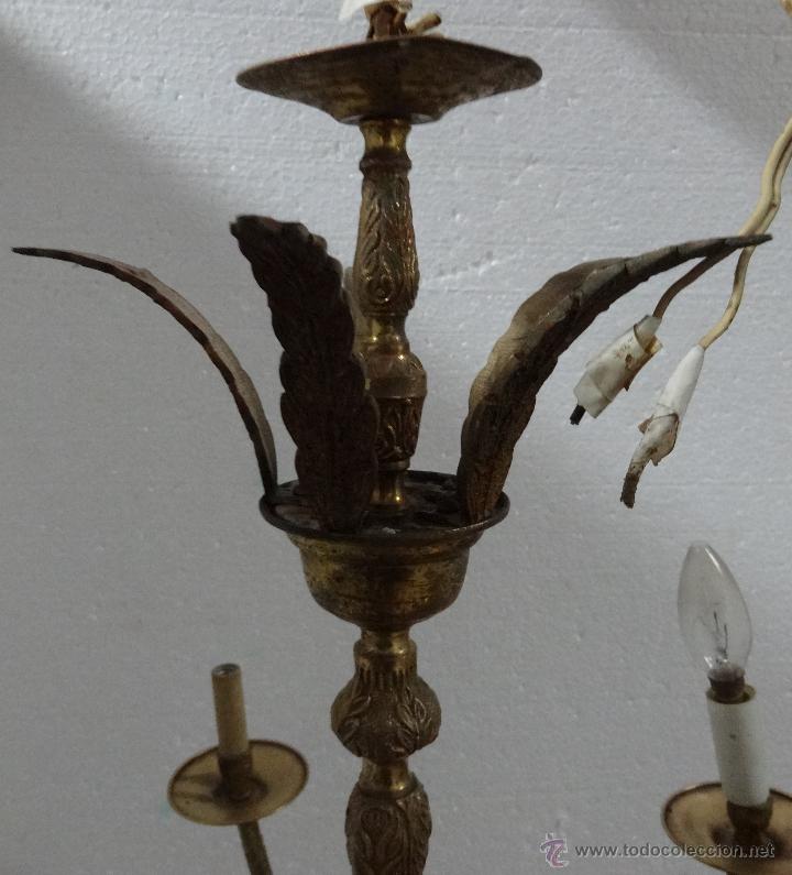Antig&uuml;edades: L&Aacute;MPARA BRONCE CINCO BRAZOS, DDD 012 - Foto 10