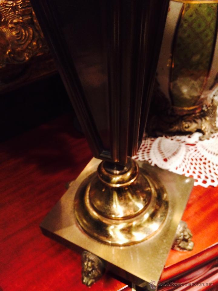 Antig&uuml;edades: ANTIGUA LAMPARA DE SOBREMESA DE BRONCE - Foto 7