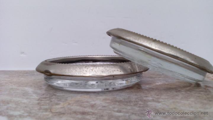 Antig&uuml;edades: PLATITOS DE CRISTAL Y METAL PLATEADO - Foto 2
