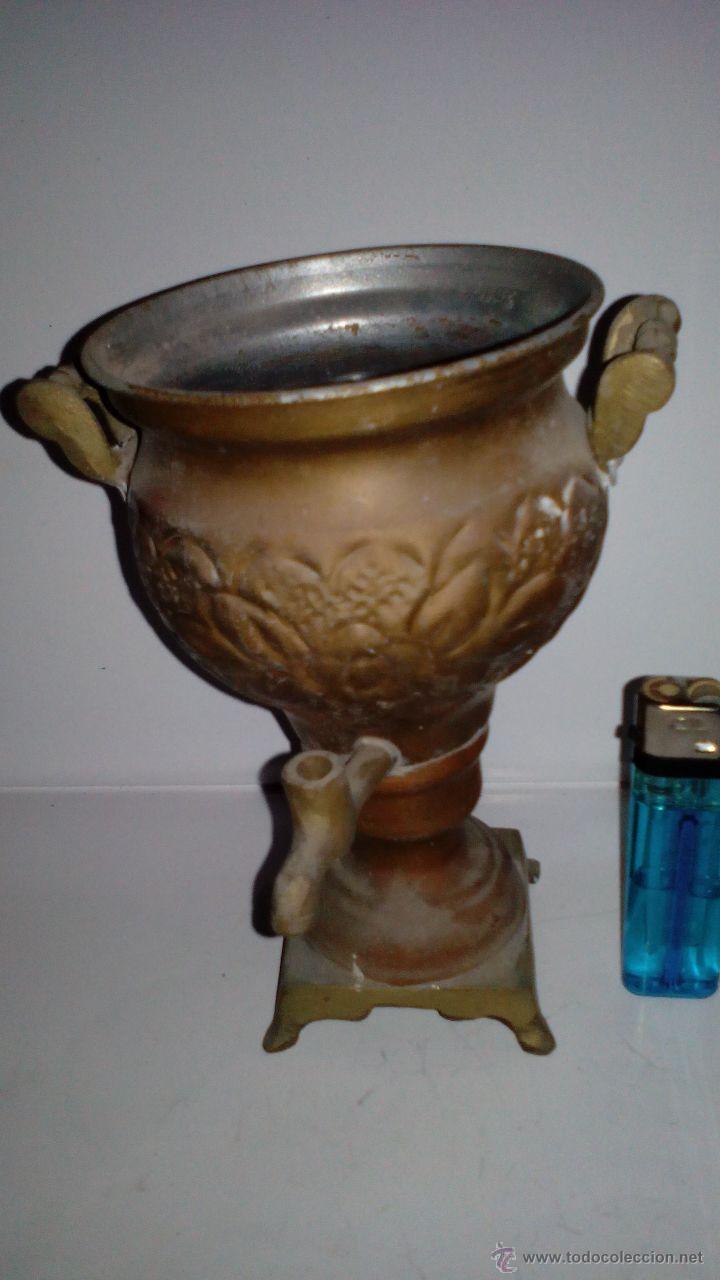 Antig&uuml;edades: JARR&Oacute;N DE LAT&Oacute;N Y COBRE CON GRIFO - Foto 1