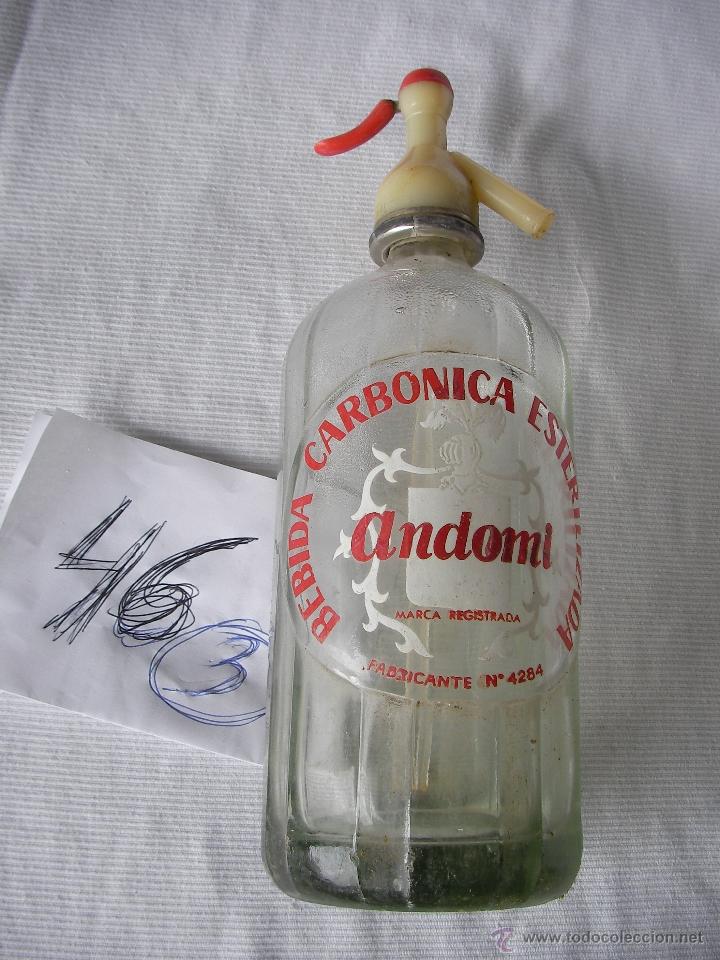 Antig&uuml;edades: ANTIGUA BOTELLA DE SIFON ANDOMI - Foto 1