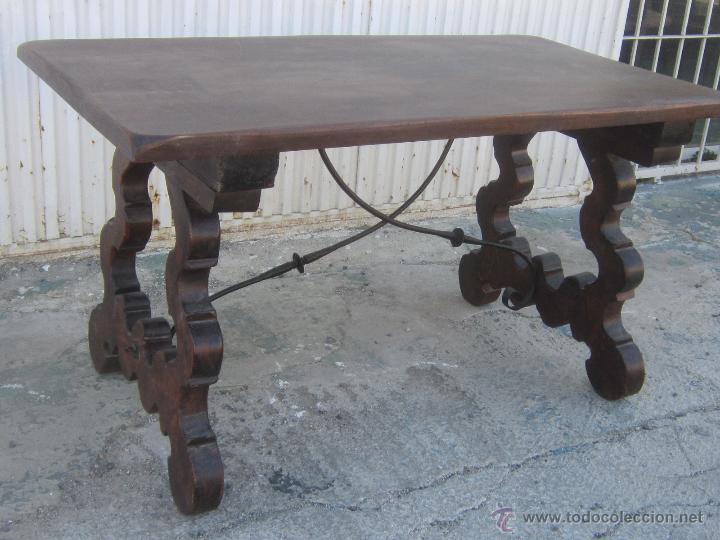 Mesa Antigua En Madera De Nogal Comprar Mesas Antiguas En Todocoleccion 47884627 6561