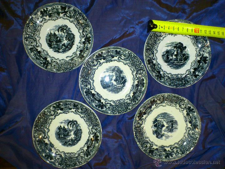 Antig&uuml;edades: 5 PRECIOSOS PLATOS ANTIGUOS - Foto 1