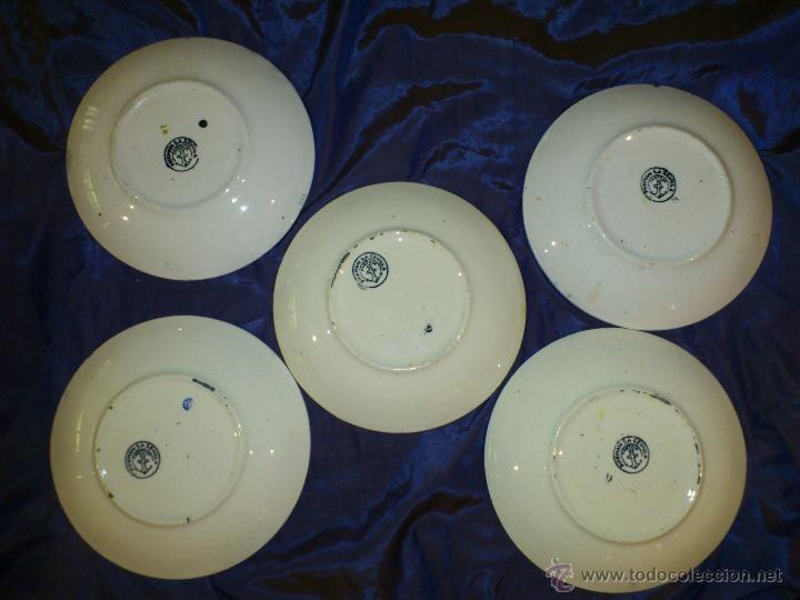 Antig&uuml;edades: 5 PRECIOSOS PLATOS ANTIGUOS - Foto 2