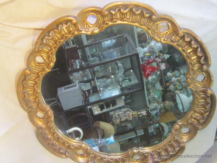 Antig&uuml;edades: espejo en madera con pan de oro - Foto 1